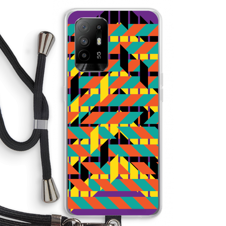 Skew Bee 2: Oppo A94 5G Transparant Hoesje met koord