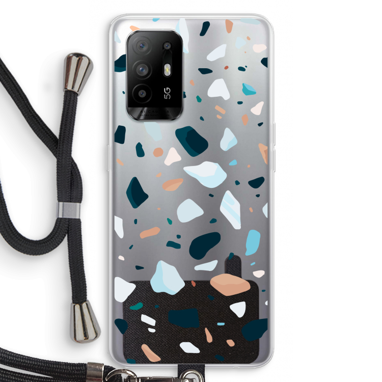 Terrazzo N°13: Oppo A94 5G Transparant Hoesje met koord