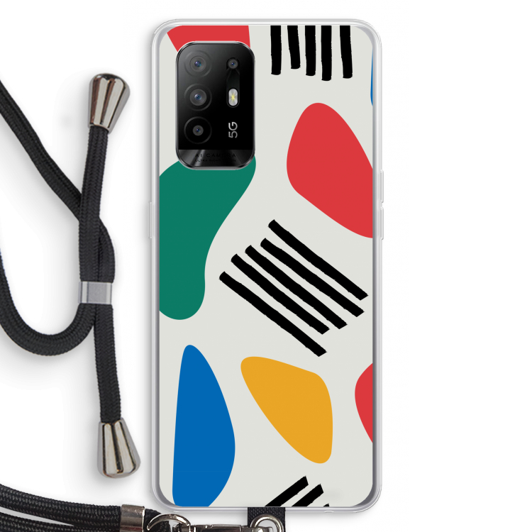 Illustratieve pop 1: Oppo A94 5G Transparant Hoesje met koord