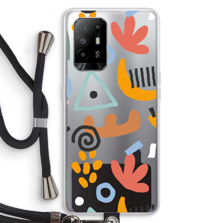 Abstract: Oppo A94 5G Transparant Hoesje met koord