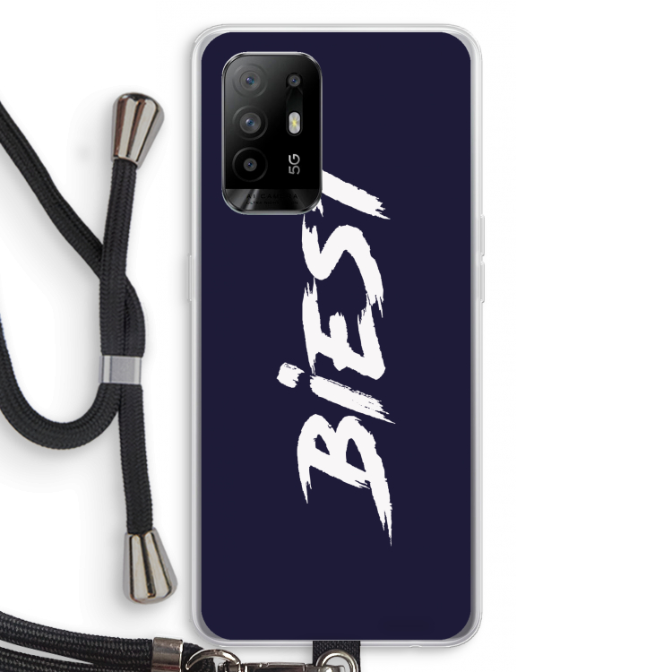 Biest: Oppo A94 5G Transparant Hoesje met koord