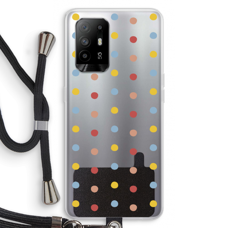 Bollen: Oppo A94 5G Transparant Hoesje met koord