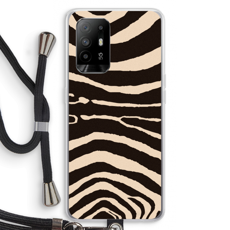 Arizona Zebra: Oppo A94 5G Transparant Hoesje met koord
