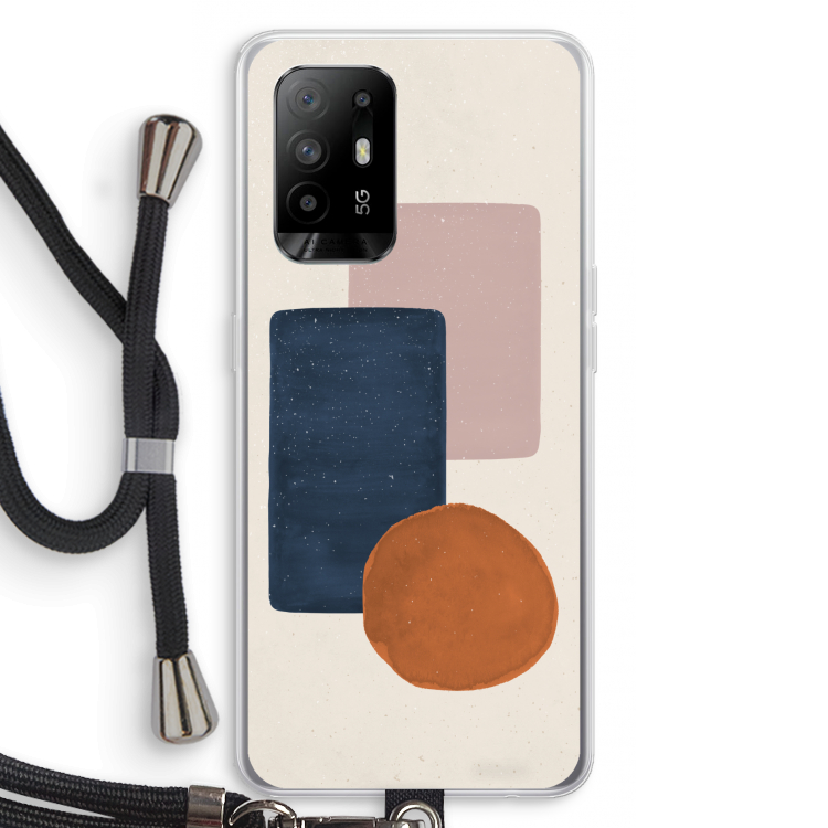 Geo #3: Oppo A94 5G Transparant Hoesje met koord