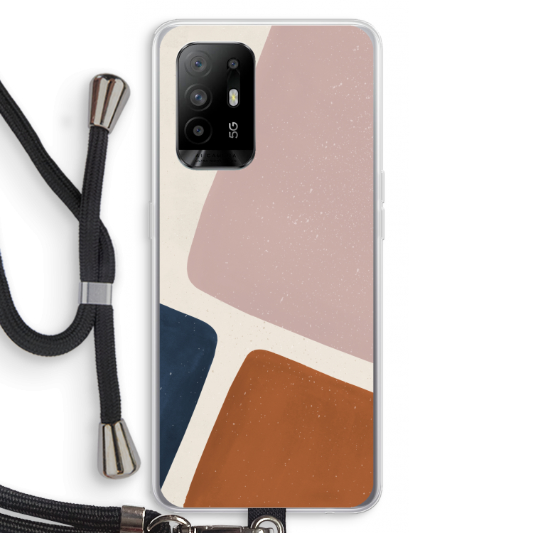 Geo #2: Oppo A94 5G Transparant Hoesje met koord