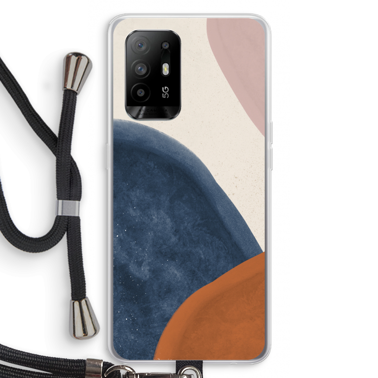 Geo #1: Oppo A94 5G Transparant Hoesje met koord