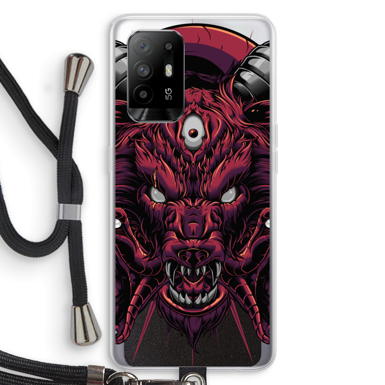 Hell Hound and Serpents: Oppo A94 5G Transparant Hoesje met koord