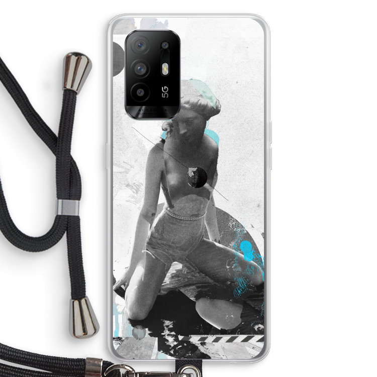 I will not feel a thing: Oppo A94 5G Transparant Hoesje met koord