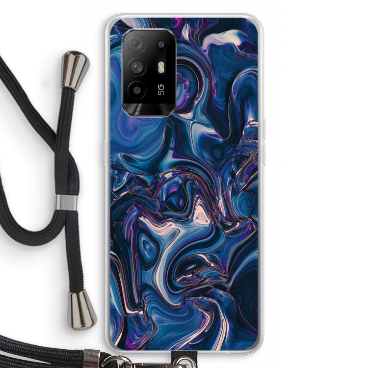 Mirrored Mirage: Oppo A94 5G Transparant Hoesje met koord