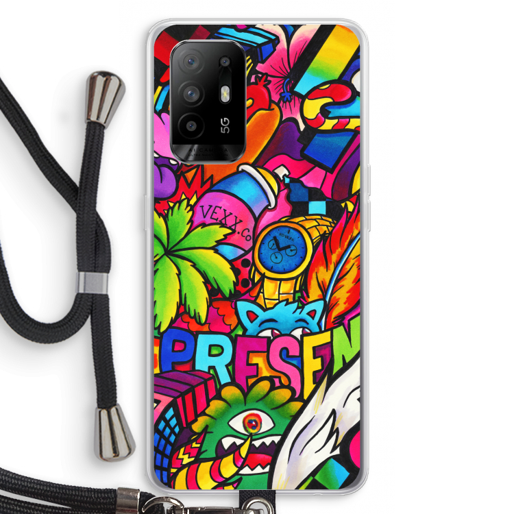 Represent: Oppo A94 5G Transparant Hoesje met koord