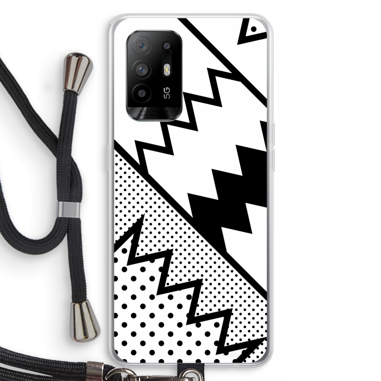 Pop Art #5: Oppo A94 5G Transparant Hoesje met koord