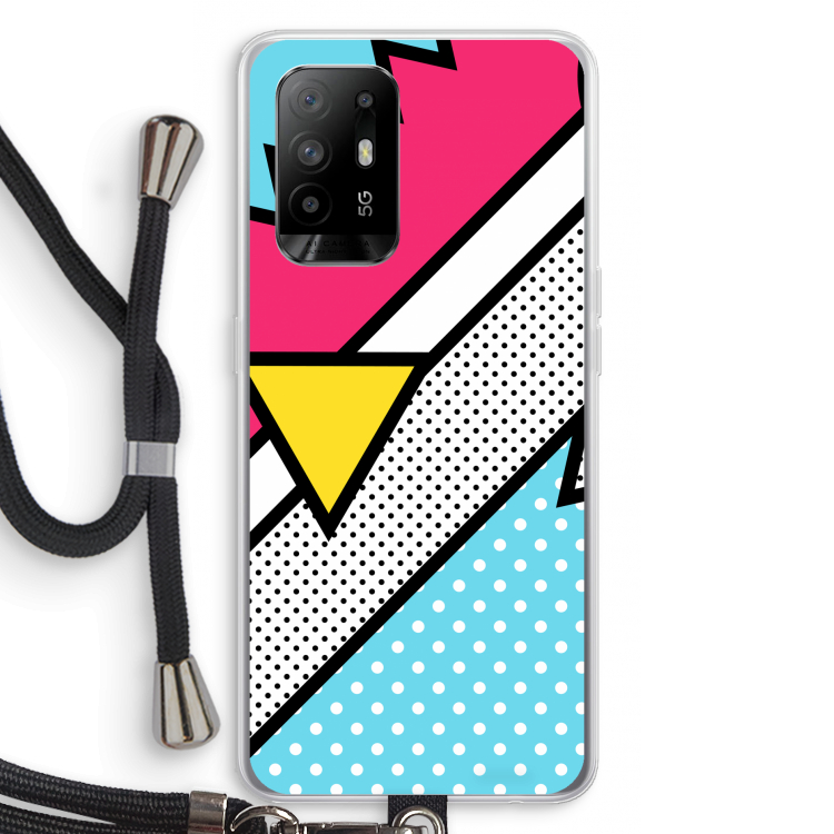 Pop Art #3: Oppo A94 5G Transparant Hoesje met koord