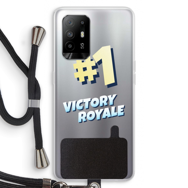 Victory Royale: Oppo A94 5G Transparant Hoesje met koord