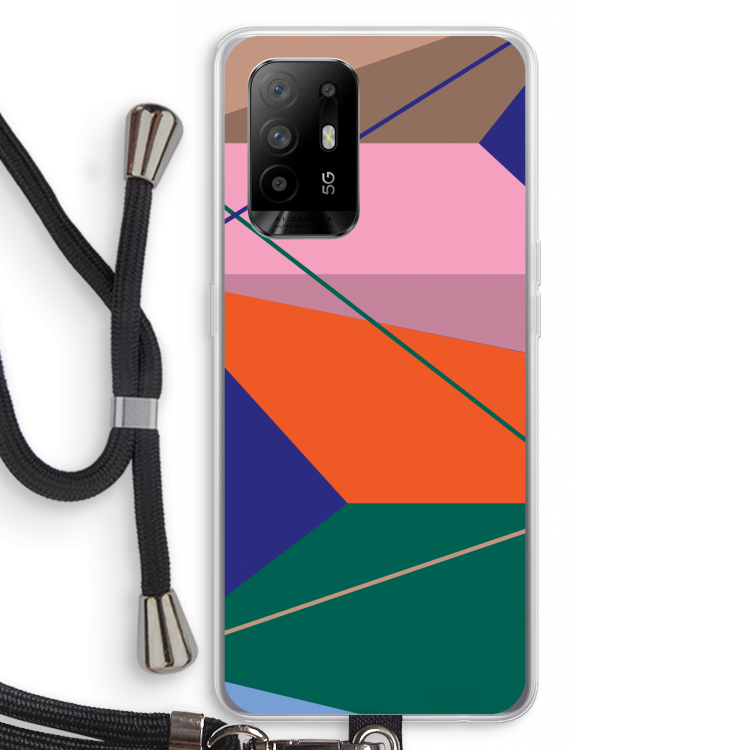 Gestalte 1: Oppo A94 5G Transparant Hoesje met koord