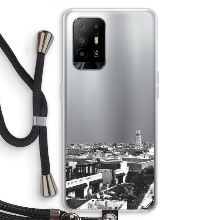 Marrakech Skyline : Oppo A94 5G Transparant Hoesje met koord