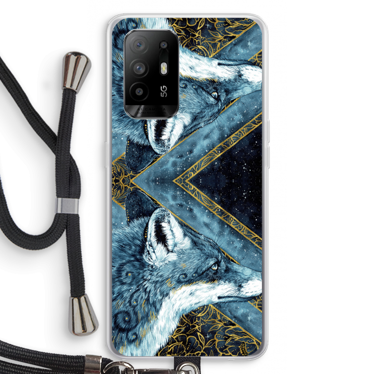 Golden Fox: Oppo A94 5G Transparant Hoesje met koord
