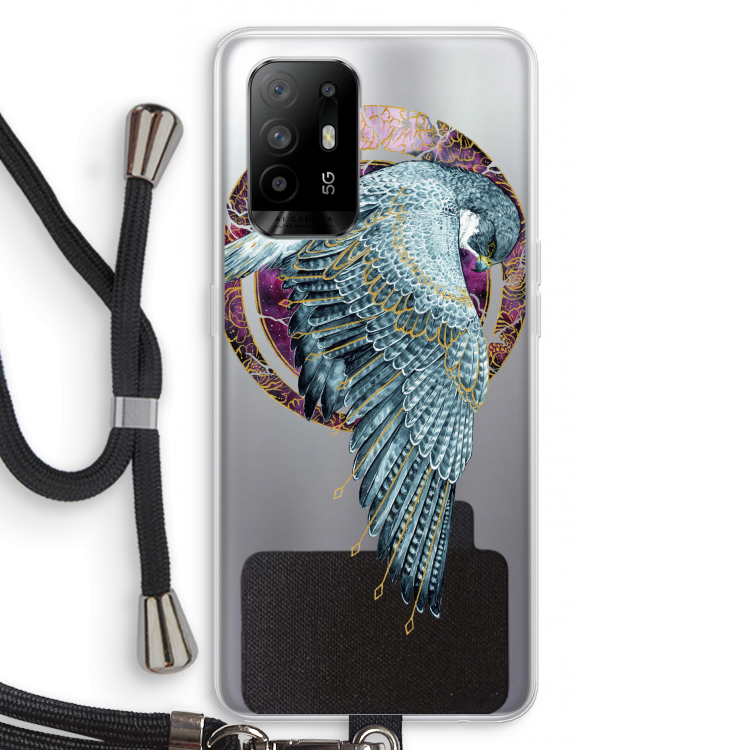 Golden Falcon: Oppo A94 5G Transparant Hoesje met koord