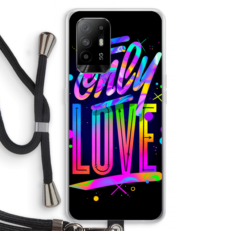 Only Love: Oppo A94 5G Transparant Hoesje met koord