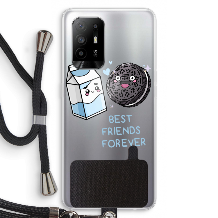 Best Friend Forever: Oppo A94 5G Transparant Hoesje met koord