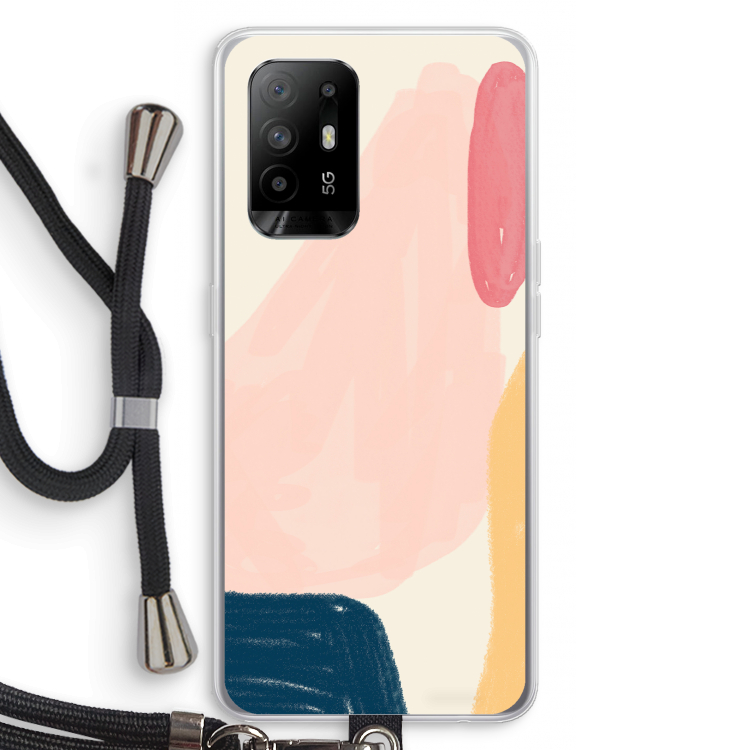 Saturday Flow: Oppo A94 5G Transparant Hoesje met koord