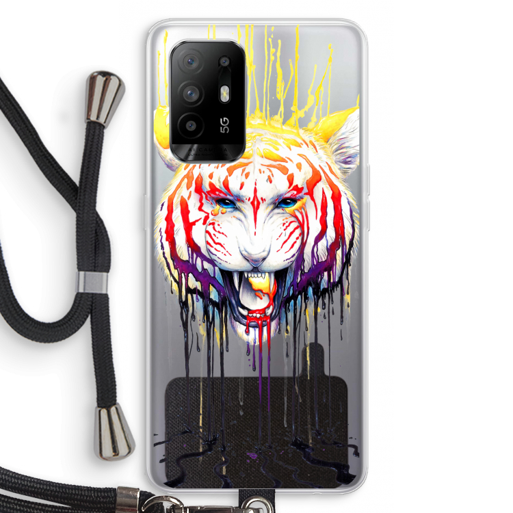 Fading: Oppo A94 5G Transparant Hoesje met koord