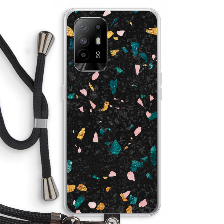 Terrazzo N°10: Oppo A94 5G Transparant Hoesje met koord