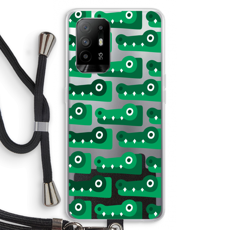Crocs: Oppo A94 5G Transparant Hoesje met koord