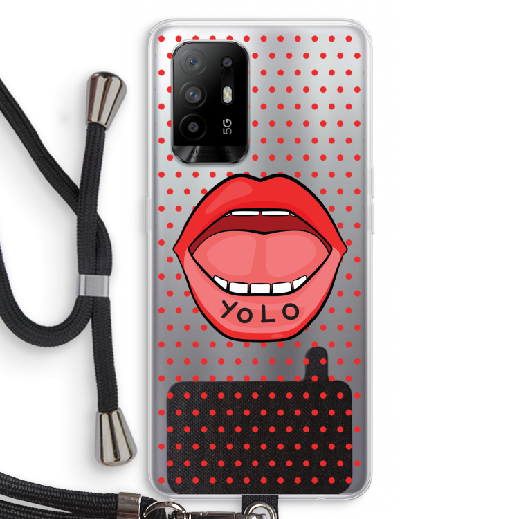 Yolo Denise: Oppo A94 5G Transparant Hoesje met koord