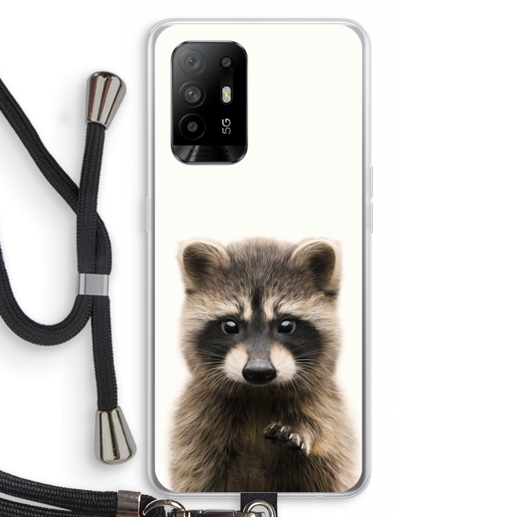 Rocco: Oppo A94 5G Transparant Hoesje met koord