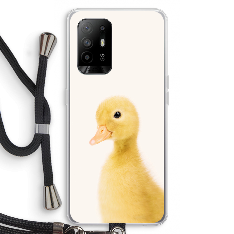 Duke: Oppo A94 5G Transparant Hoesje met koord