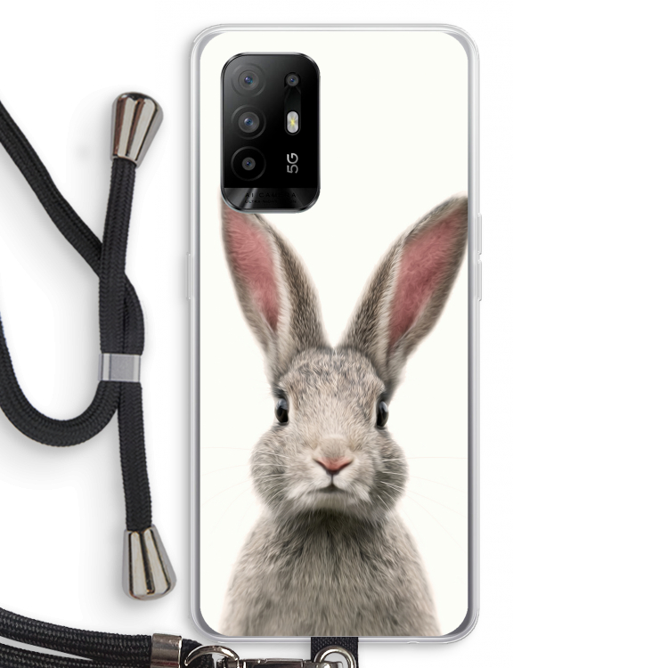Daisy: Oppo A94 5G Transparant Hoesje met koord