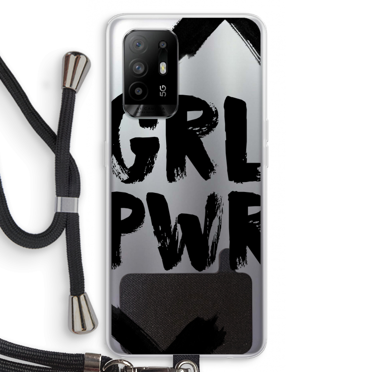 Girl Power #2: Oppo A94 5G Transparant Hoesje met koord