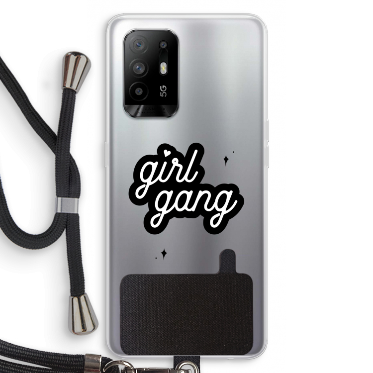 Girl Gang: Oppo A94 5G Transparant Hoesje met koord