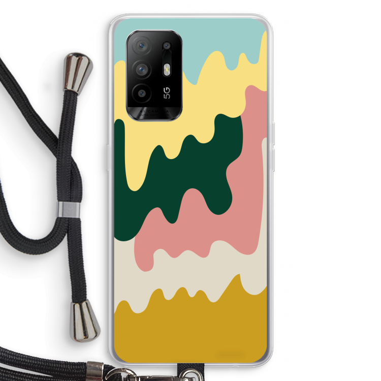 Baar B: Oppo A94 5G Transparant Hoesje met koord