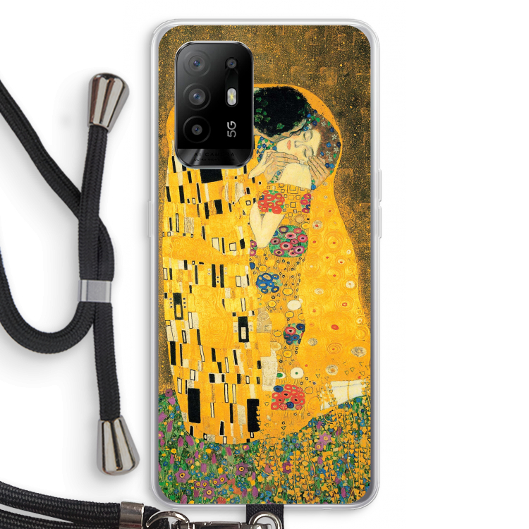 Der Kuss: Oppo A94 5G Transparant Hoesje met koord