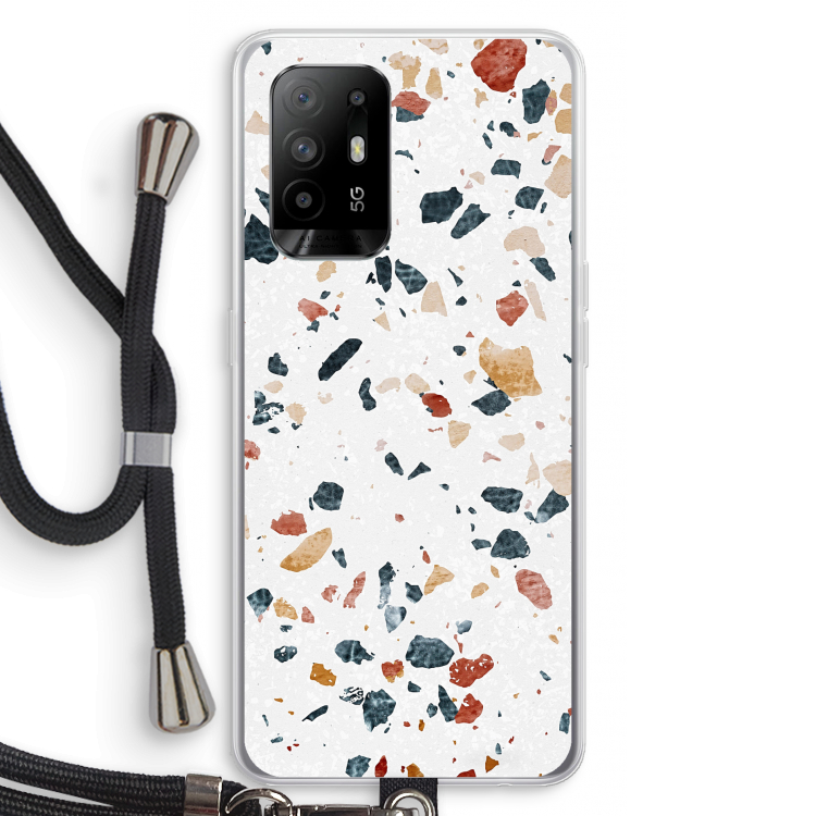 Terrazzo N°4: Oppo A94 5G Transparant Hoesje met koord