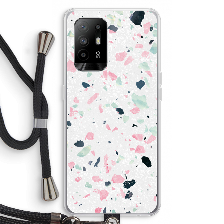 Terrazzo N°3: Oppo A94 5G Transparant Hoesje met koord