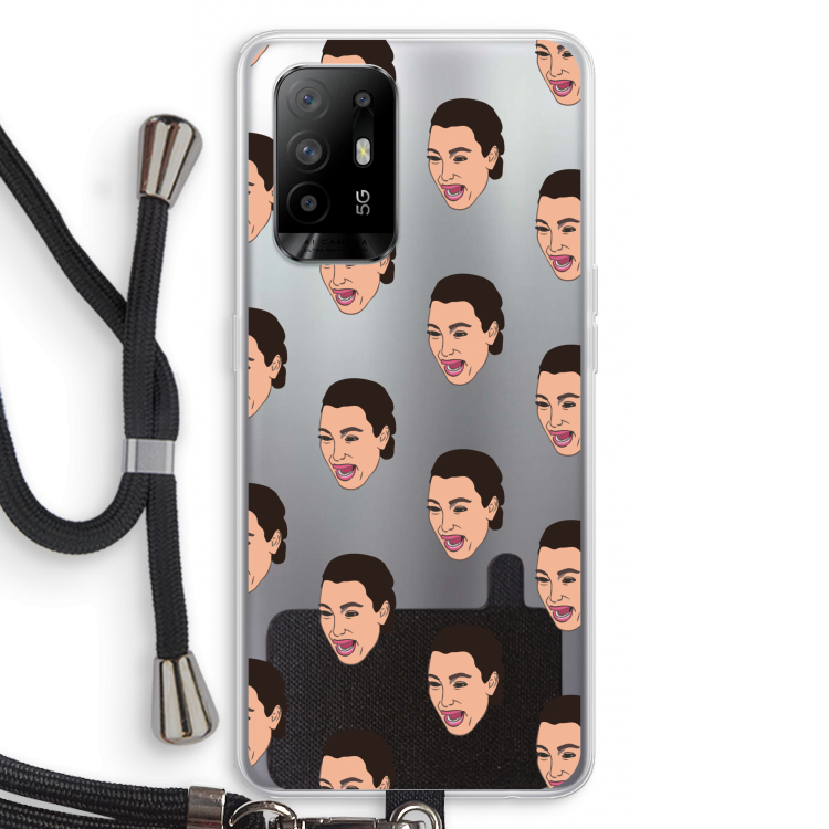 Ugly Cry Call: Oppo A94 5G Transparant Hoesje met koord