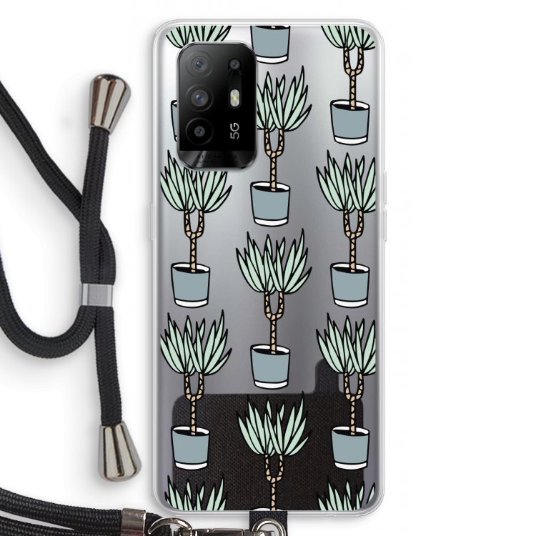 Boompje: Oppo A94 5G Transparant Hoesje met koord
