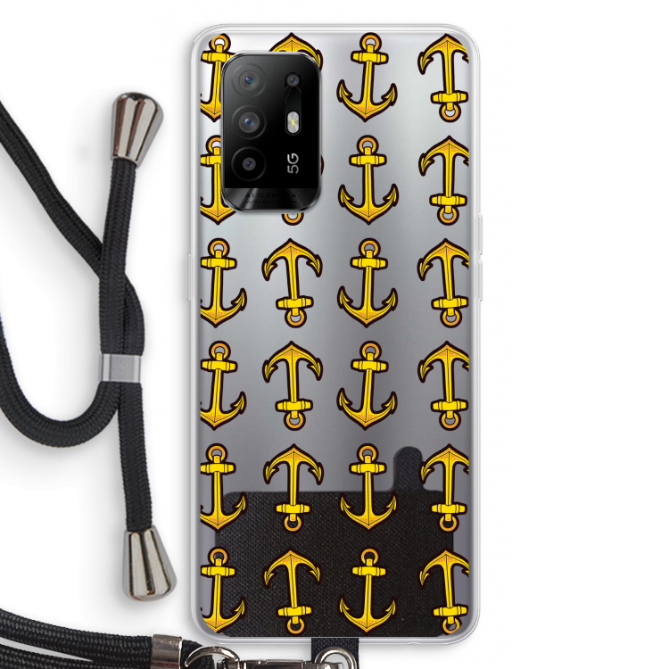 Musketon Anchor: Oppo A94 5G Transparant Hoesje met koord