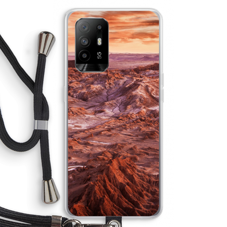 Mars: Oppo A94 5G Transparant Hoesje met koord