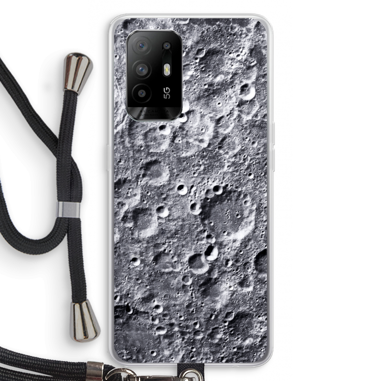 Maanlandschap: Oppo A94 5G Transparant Hoesje met koord