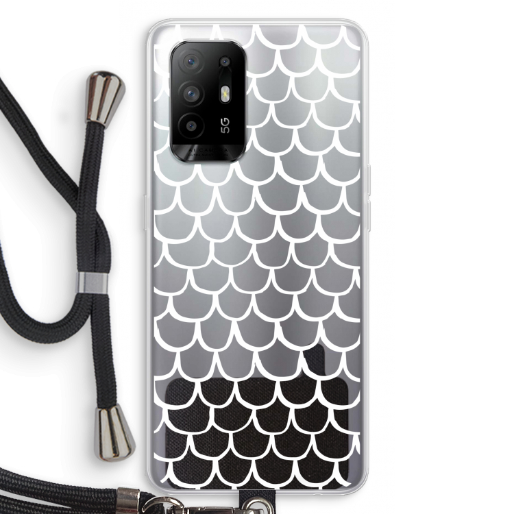 Dakpannetjes: Oppo A94 5G Transparant Hoesje met koord