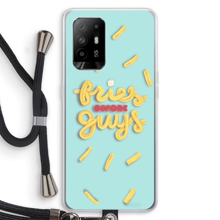 Always fries: Oppo A94 5G Transparant Hoesje met koord