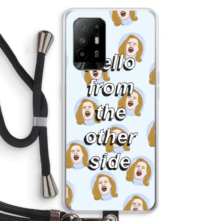 Hello: Oppo A94 5G Transparant Hoesje met koord