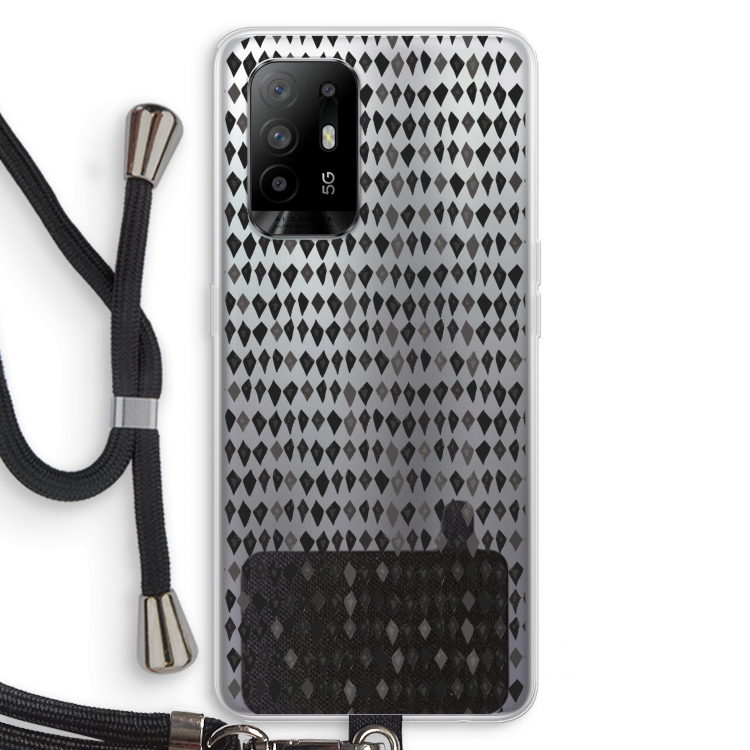 Crazy shapes: Oppo A94 5G Transparant Hoesje met koord