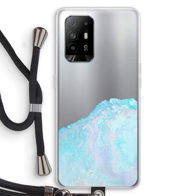 Fantasie pastel: Oppo A94 5G Transparant Hoesje met koord