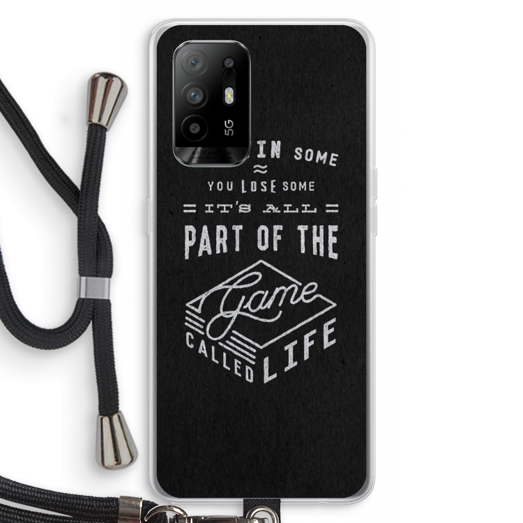 Life: Oppo A94 5G Transparant Hoesje met koord