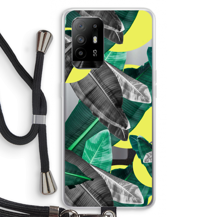Fantasie jungle: Oppo A94 5G Transparant Hoesje met koord