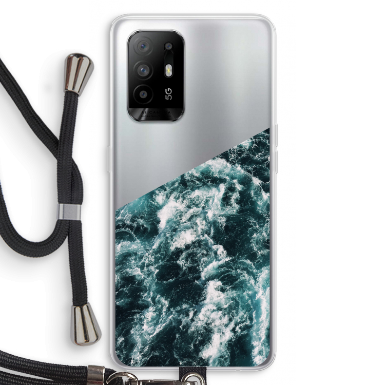 Zee golf: Oppo A94 5G Transparant Hoesje met koord